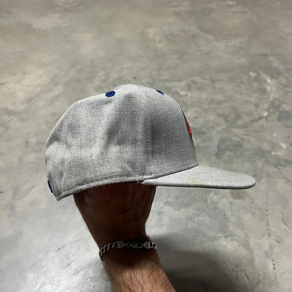 New Era 59FIFTY New York Mets Fitted Hat Grey Heather Blue 7 3/8 MLB Cap